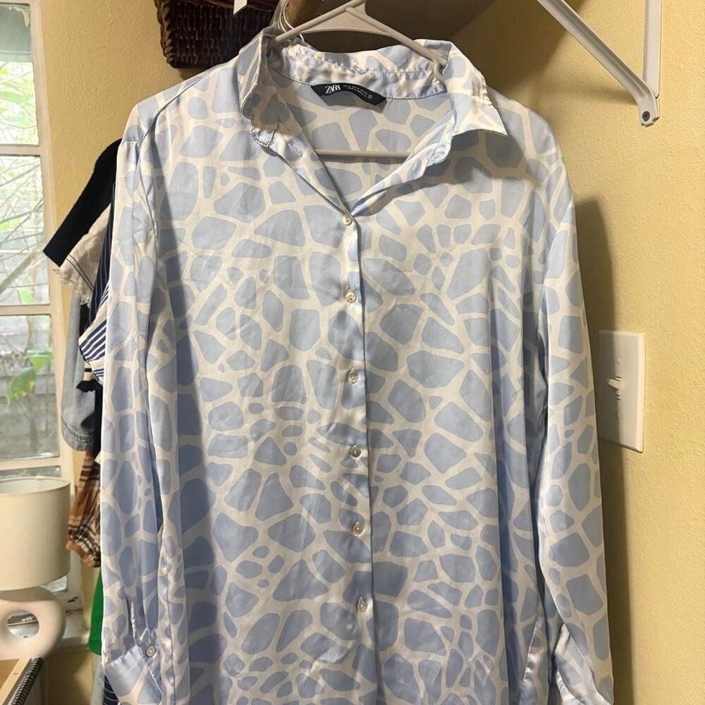 Zara Women's Blue Shirt